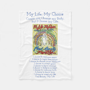 Mein Lebensauslese Krebs Gedicht weiche Fleece-Dec Fleecedecke