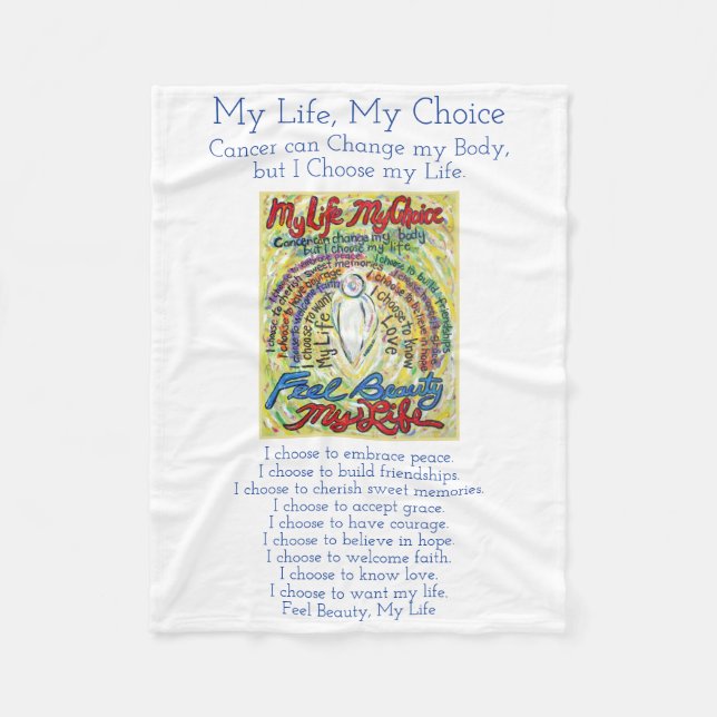 Mein Lebensauslese Krebs Gedicht weiche Fleece-Dec Fleecedecke (Vorderseite)