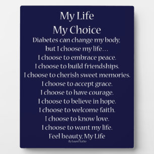 Mein Lebensdiabetes Inspirationsgedicht Plaque Fotoplatte