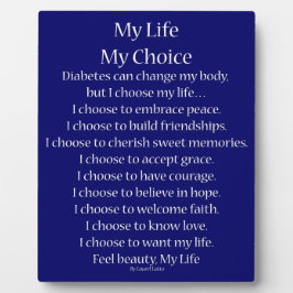Mein Lebensdiabetes Inspirationsgedicht Plaque Fotoplatte