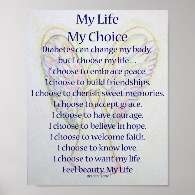 Mein Lebensdiabetes Inspirationsgedicht Poster (Vorne)
