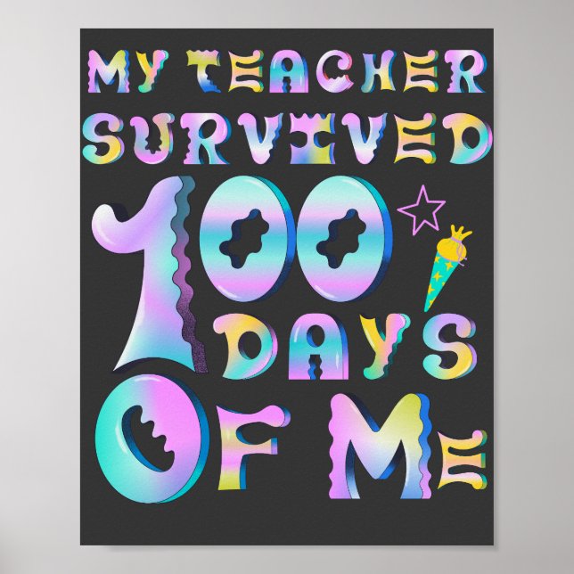 Mein Lehrer überlebte 100 Tage meiner Sonnenstudie Poster (Vorne)