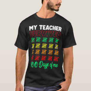 Mein Lehrer überlebte 100 Tage Schulspass für Kind T-Shirt