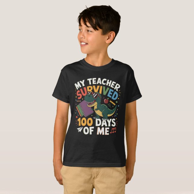 Mein Lehrer überlebte den T - Shirt des Schuljahre (Vorne ganz)