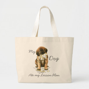 Mein Leonberger Ate mein Lektionsplan Jumbo Stoffbeutel