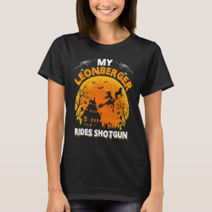 Mein Leonberger fährt Schrotflinte Leonberger Hund T-Shirt