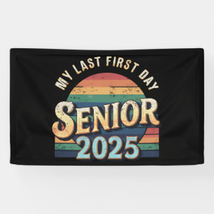 Mein letzter erster Schultag im Jahr 2025 Vintag Banner