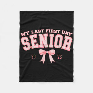 Mein letzter erster Tag Senior 2026 Retro Groovy T Fleecedecke