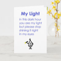 Mein Licht, ein lustiges Gedicht für einen guten F