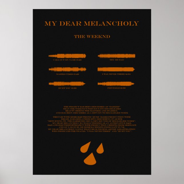 Mein lieber Melancholy Poster (Vorne)
