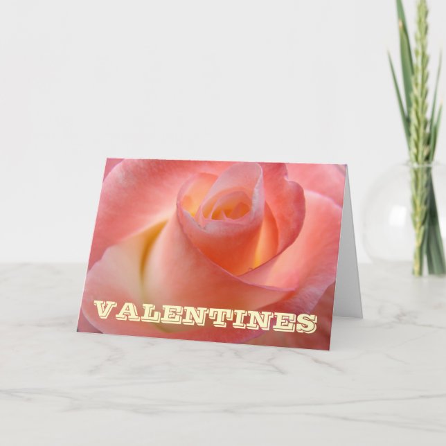 Mein liebes Valentin! Karten Rosa Blume (Vorderseite)