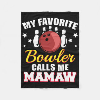 Mein Liebling Bowler nennt mich Mamaw Funny Bowlin Fleecedecke