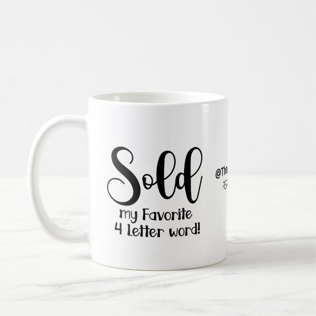 mein Lieblings-4-Buchstaben-Wort real Anwesen Agen Kaffeetasse (Links)