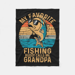 Mein Lieblings-Angelbuddy nennt mich Grandpa Funny Fleecedecke