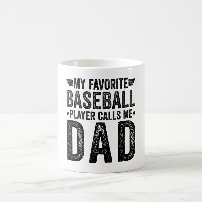 Mein Lieblings-Baseball-Player ruft mich Vater an Kaffeetasse (Mittel)