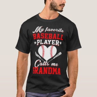 Mein Lieblings-Baseball-Spieler nennt mich Oma als T-Shirt