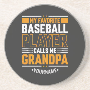Mein Lieblings-Baseball-Spieler nennt mich Opa Getränkeuntersetzer