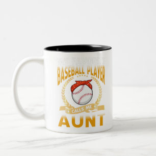 Mein Lieblings-Baseball-Spieler ruft mich Tante an Zweifarbige Tasse