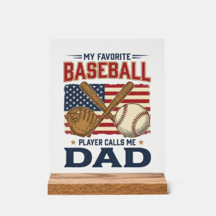 Mein Lieblings-Baseballspieler nennt mich Papa Vin Acrylschild