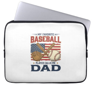 Mein Lieblings-Baseballspieler nennt mich Papa Vin Laptopschutzhülle