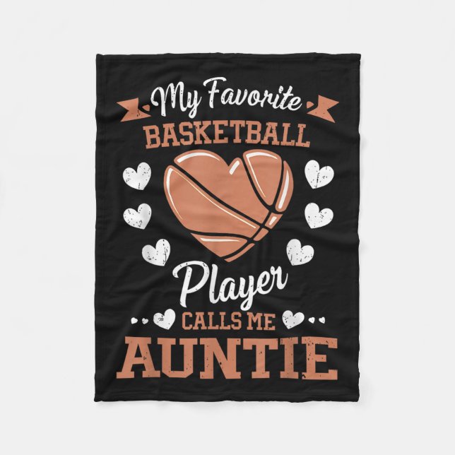 Mein Lieblings-Basketball-Spieler ruft mich Tantch Fleecedecke (Vorderseite)