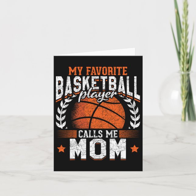 Mein Lieblings-Bysketbyll-Player nennt mich Mama B Karte (Vorderseite)