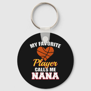 Mein Lieblings-Bysketbyll-Player ruft mich Nana 2 Schlüsselanhänger