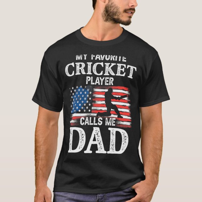 Mein Lieblings-Cricket-Player nennt mich Vater - V T-Shirt (Vorderseite)