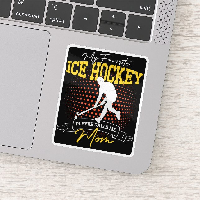 Mein Lieblings-Eishockeyspieler nennt mich Mama lu Aufkleber (Detail)