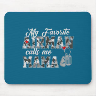 Mein Lieblings-Flieger nennt mich Mama-Tarnflagge  Mousepad