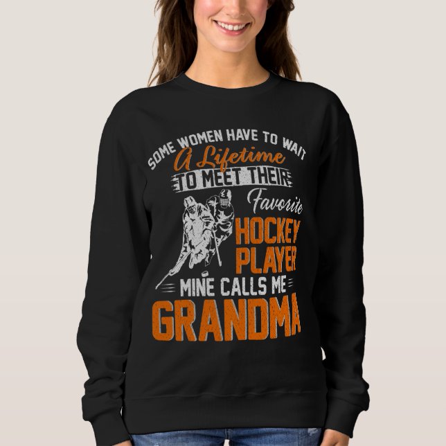 Mein Lieblings-Hockey-Spieler nennt mir ein Großge Sweatshirt (Vorderseite)