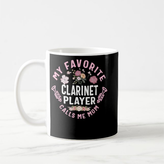 Mein Lieblings-Klarinettenspieler ruft mich Mama M Kaffeetasse (Links)
