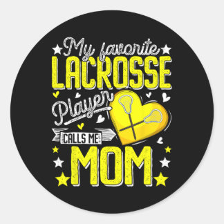 Mein Lieblings-Lacrosse-Spieler ruft die Mutter me Runder Aufkleber