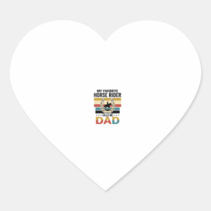 Mein Lieblings-Pferdereiter nennt mich Dad Shirt D Herz-Aufkleber
