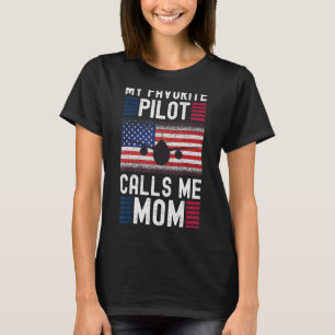Mein Lieblings-Pilot ruft mich als Mama-Pilot-Mutt T-Shirt