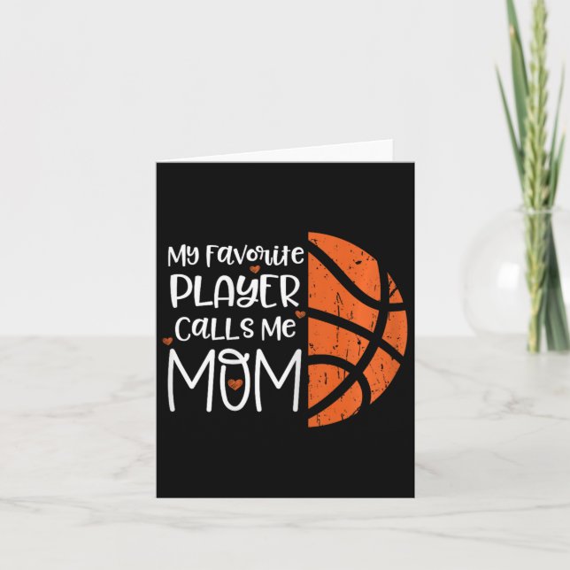 Mein Lieblings-Player ruft mich Mama auf Bysketbyl Karte (Vorderseite)