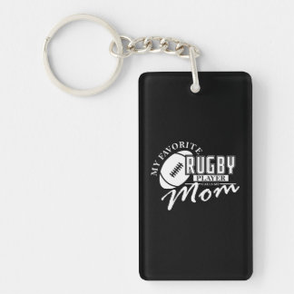 Mein Lieblings-Rugby-Spieler nennt mich Mama Rugby Schlüsselanhänger