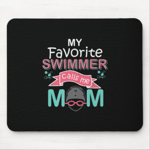 Mein Lieblings-Schwimmer nennt mich Mama Funny Sch Mousepad