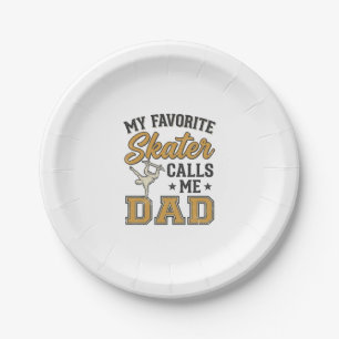Mein Lieblings-Skater nennt mich Dad Vintage-Shirt Pappteller