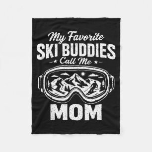 Mein Lieblings-Skibuddy nennt mich Mom Skiing Mama Fleecedecke