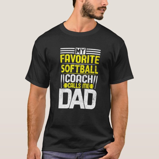 Mein Lieblings-Softball-Coach nennt mich Vater T-Shirt (Vorderseite)