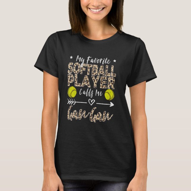 Mein Lieblings-Softball-Spieler nennt mich Gan Gan T-Shirt (Vorderseite)