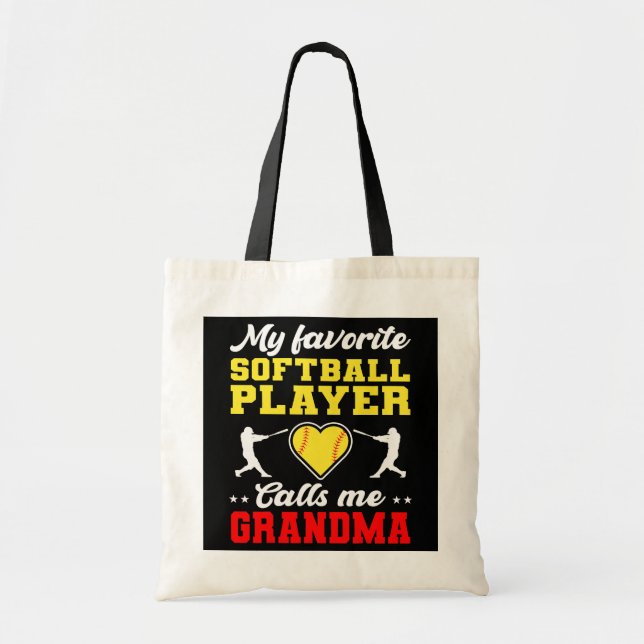 Mein Lieblings-Softball-Spieler nennt mich Oma Tragetasche (Vorne)