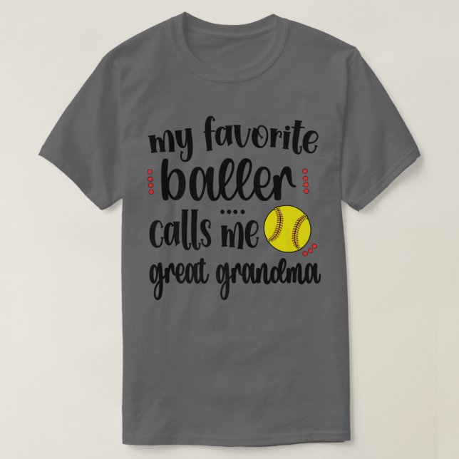 Mein Lieblings-Softball-Spieler nennt mich Softbal T-Shirt (Design vorne)