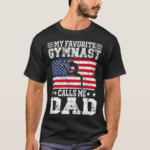 Mein Lieblings-Turner nennt mich Dad USA-Flagge Va T-Shirt
