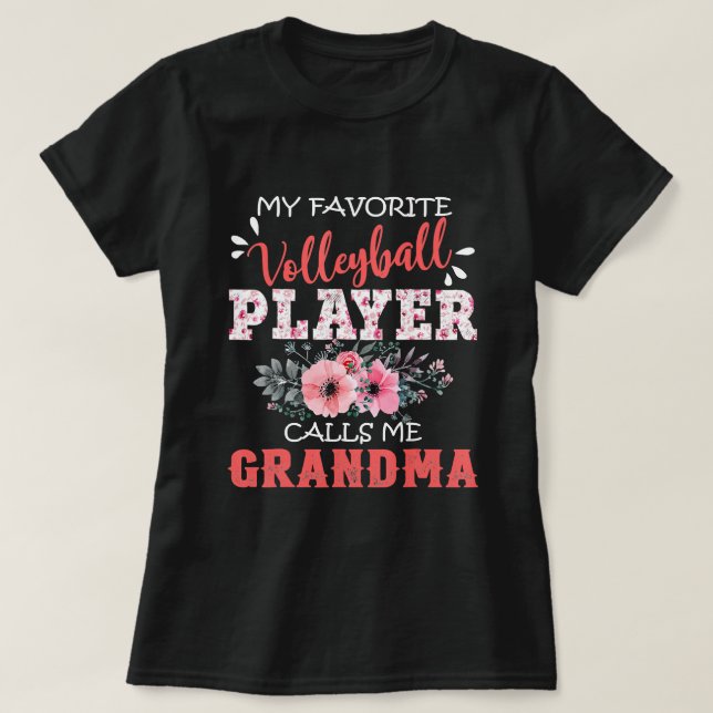 Mein Lieblings-Volleyballspieler nennt mich Großmu T-Shirt (Design vorne)