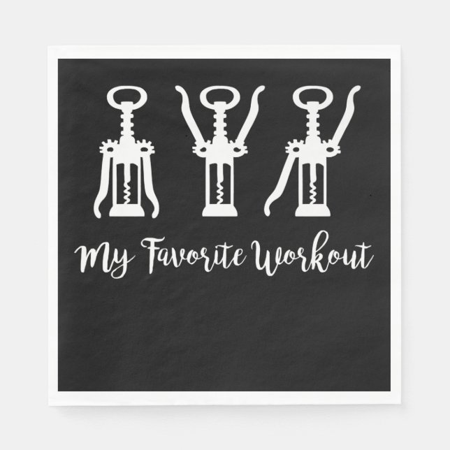 Mein Lieblings-Workout Wein Lover Gefallen an der  Serviette (Vorderseite)