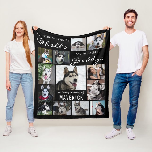 Mein Lieblings-Zitat 13 Foto Pet Loss Memorial Fleecedecke (Beispiel)