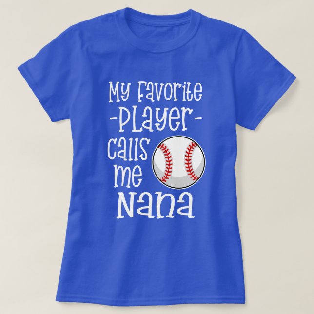 Mein LieblingsBaseball-Spieler ruft mich T-Shirt (Design vorne)