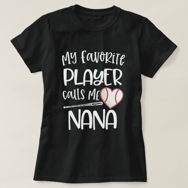 Mein LieblingsBaseball-Spieler ruft mich T-Shirt (Design vorne)